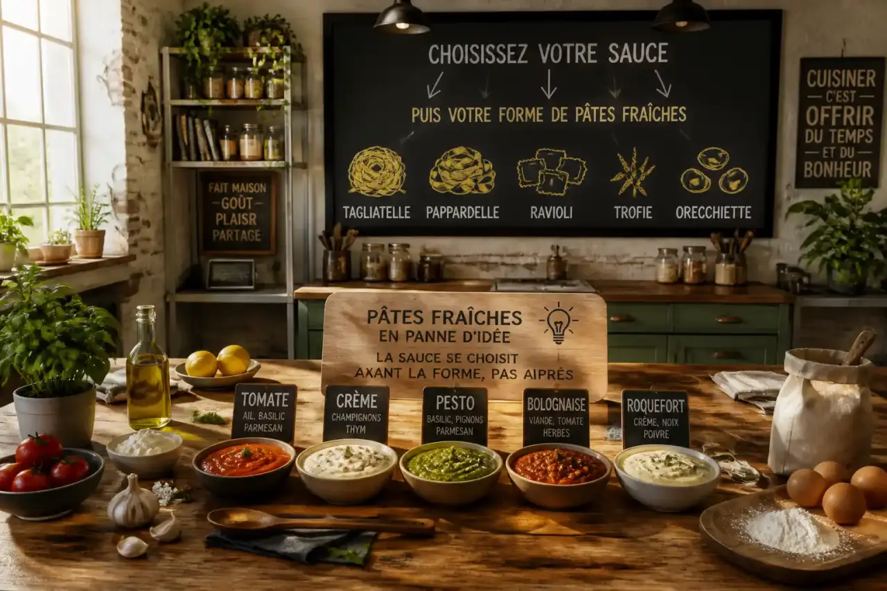 Pâtes fraîches en panne d'idée : la sauce se choisit avant la forme, pas après