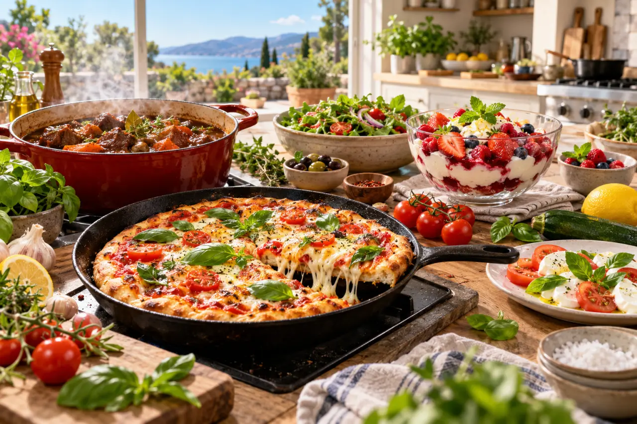75 recettes sans four : pizza à la poêle, plats mijotés et desserts frais