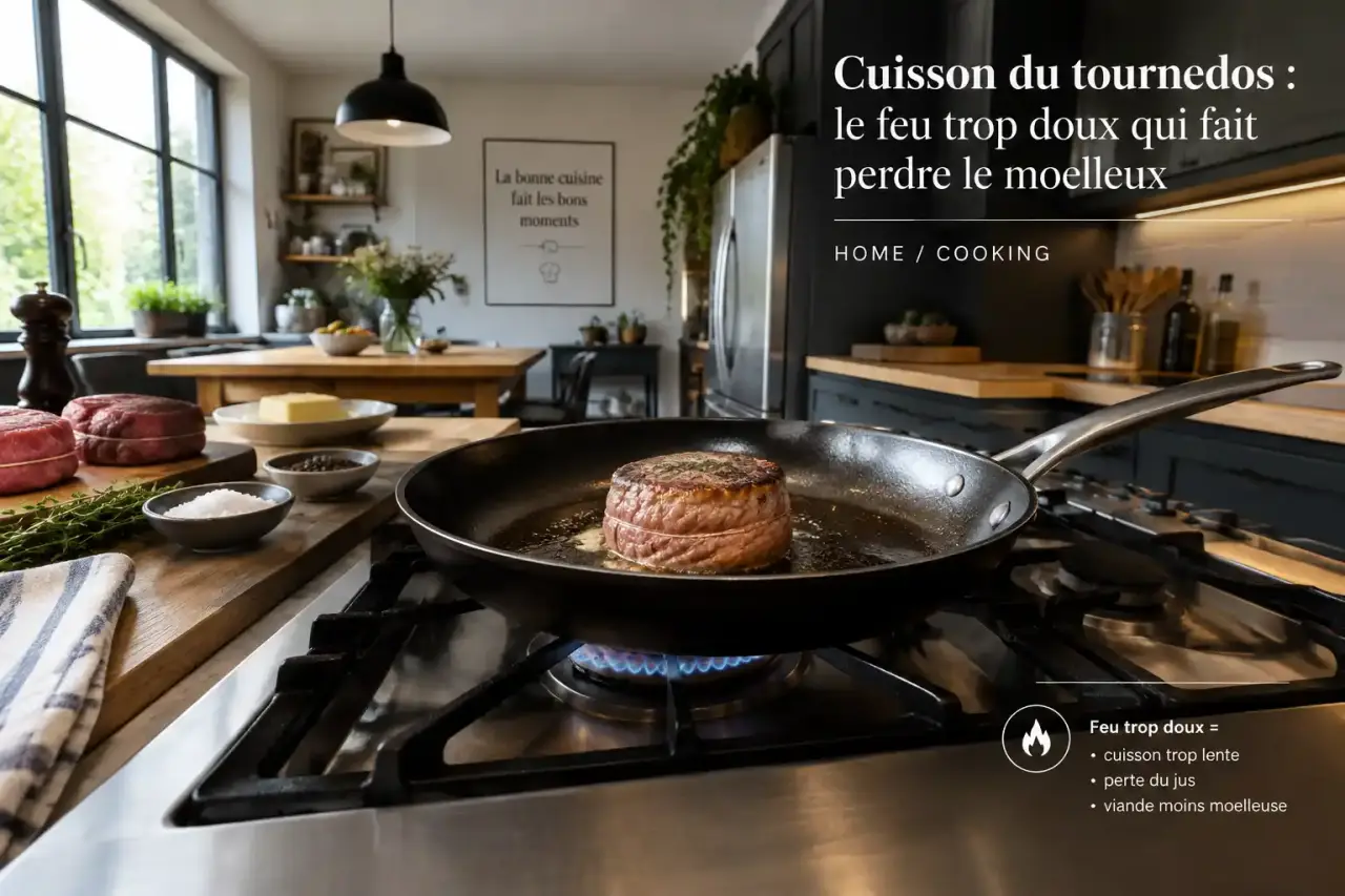 Cuisson du tournedos : le feu trop doux qui fait perdre le moelleux