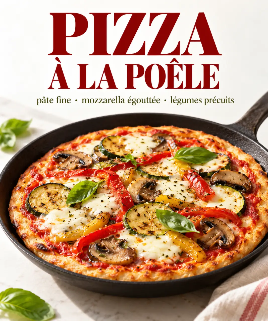 75 recettes sans four : pizza dorée cuite à la poêle