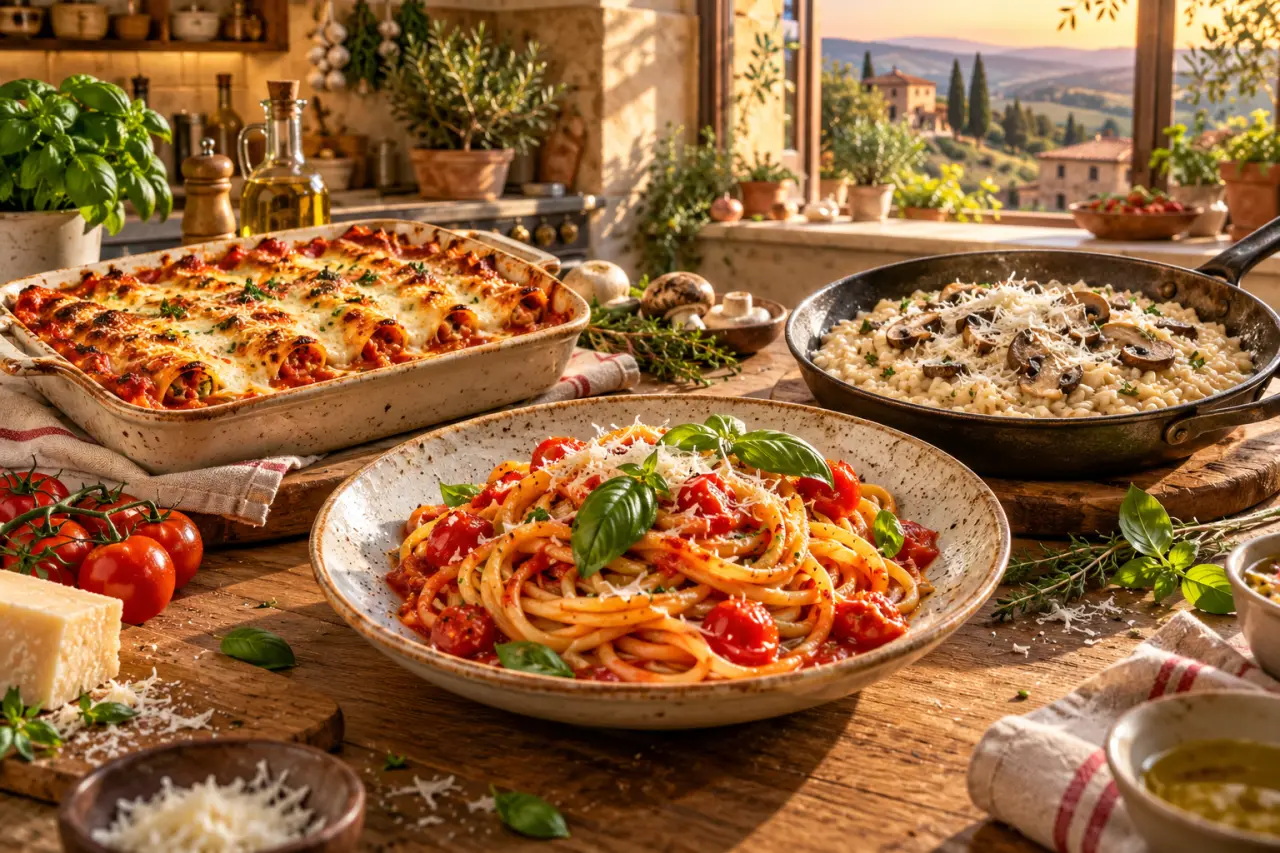 Quelle recette italienne choisir ? Pâtes express, cannelloni au four ou risotto crémeux