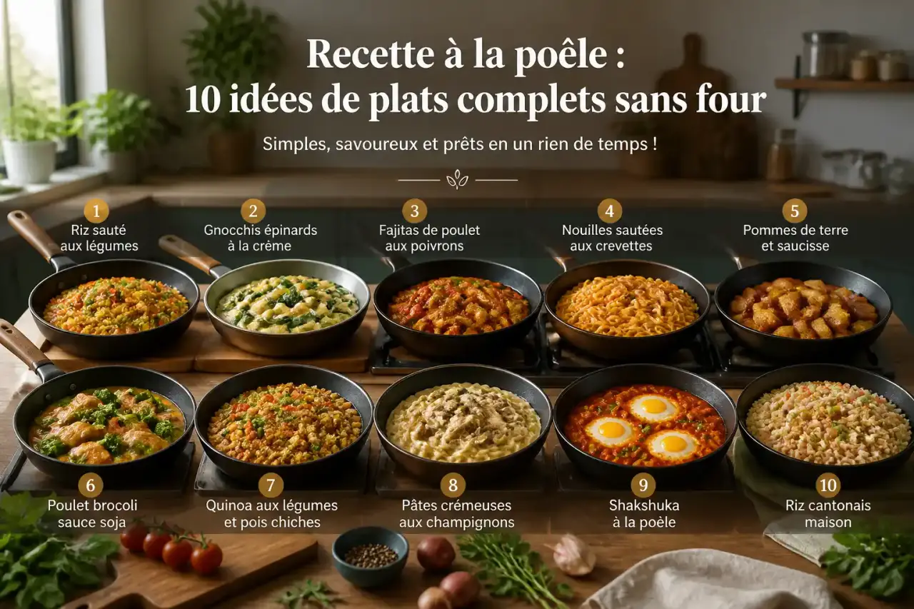 Recette à la poêle : 10 idées de plats complets sans four